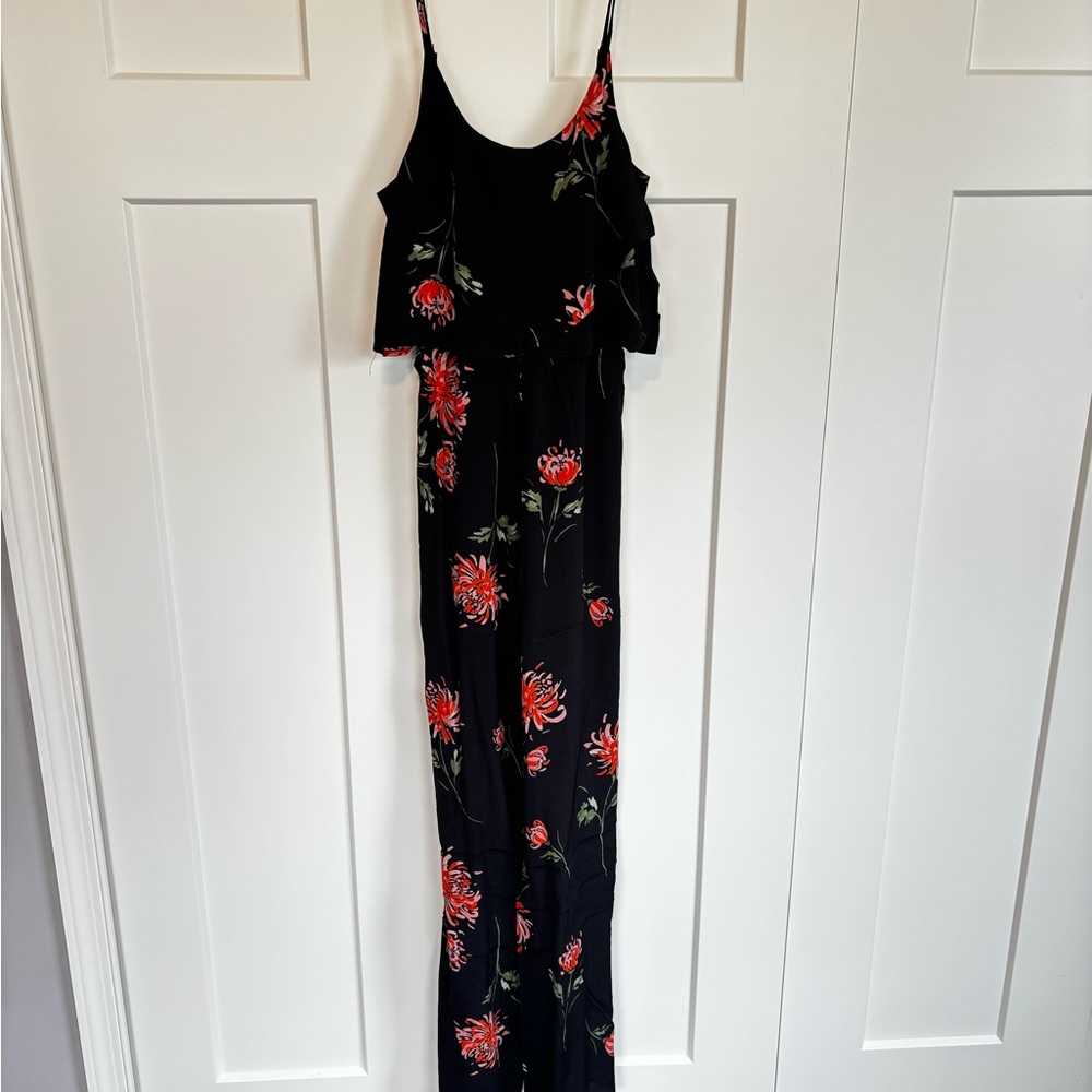 NWT Knot Sisters Floral Black Jumpsuit